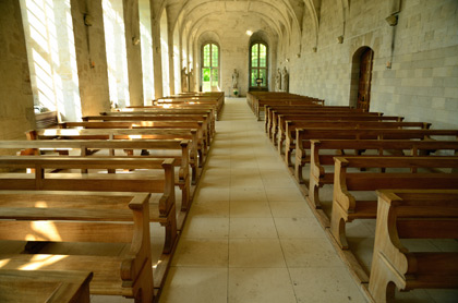 intérieurs du monastère du Bec Hellouin